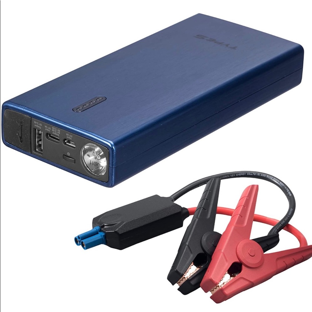 Type S | Car Jump Starter Portable, 12V 500A, Gas 3.0L 4.5L Diesel 10000mAh